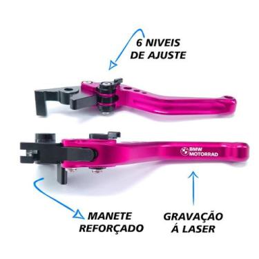 Imagem de Manete Esportivo Reforçado Gravado A Laser BMW Enduro Megamoto K1200r 