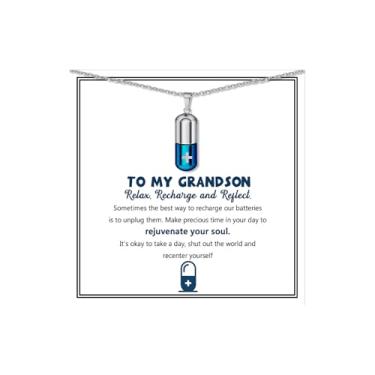 Imagem de Colar To My Son from Mom Dad Masculino Pingente Cruz Cristão Presentes para Filho Presentes Inspiradores de Aniversário para Homens, Aço inoxidável, Sem Pedra Preciosa