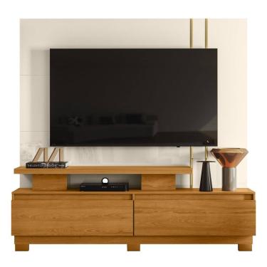 Imagem de Estante Painel Para TV 75 Pol 183cm Luara Z10 Off/Cinamomo - Mpozenato