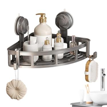 Imagem de Prateleiras De Canto Para Parede Do Chuveiro - Prateleira Com Ventosa Para Banheiro - Suporte de Armazenamento Multifuncional com Escorredor, Acessórios de Banheiro para Uso Doméstico e Comercial
