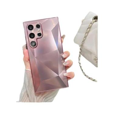 Imagem de Capa Fosca com Padrão de Diamante para Samsung Galaxy S22/S23/S24 Ultr