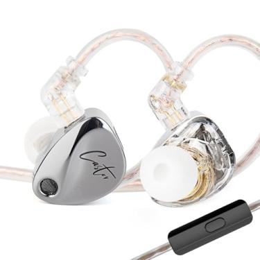Imagem de Fones de ouvido KZ Castor in Ear Monitor, Fones de ouvido para jogos com fio Dual-Dynamic Driver, HiFi IEM com fio, cancelamento de ruído, fones de ouvido com cabo de 2 pinos e microfone