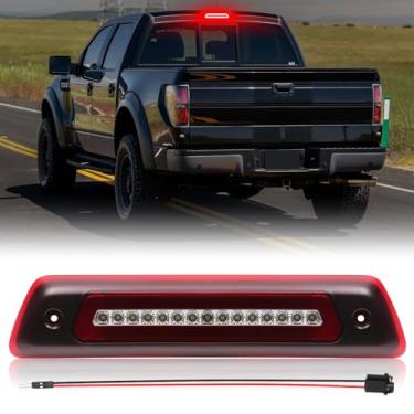 Imagem de Mynoway Substituição de luz de freio LED 3º terço de lente vermelha para modelo F150 e Rapt0r 2009-2014, lâmpada de parada de montagem alta para cabine traseira à prova d'água IP67 com junta de