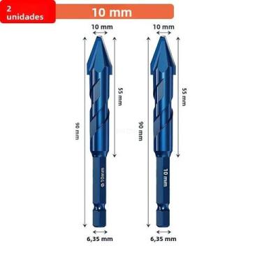 Imagem de Broca Excêntrica de Alta Dureza para Telha, Vidro e Cerâmica - 6/8/10/