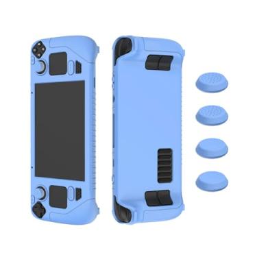 Imagem de ARFUKA Silicone Protective Case for Steam Deck with 4 Thumb Grip Caps Full-Body Protection, Anti-Scratch, Washable Enhanced Grip Sleeve & Accessories Blue
