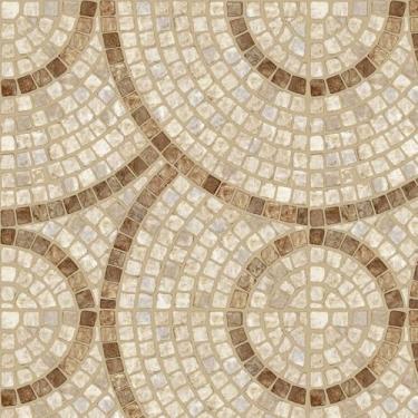 Imagem de Papel De Parede Adesivo Azulejo Mosaico Pedra Bege 10m