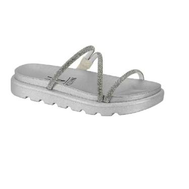 Imagem de Papete Vizzano 3 Tira Pronta Strass Cinza/prata 040