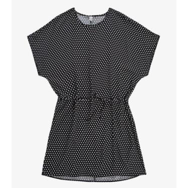 Imagem de Vestido Feminino Estampado Infinita Cor Preto, P, Preto