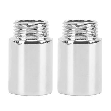 Imagem de TOPINCN 2pcs Extensão de Braço de Chuveiro de Aço Inoxidável, Suporte para Cabeça de Chuveiro, Tubo de Banho Prolongador, Alongamento do Braço de Banho, Tubo de Extensão de (3cm/1.2in)