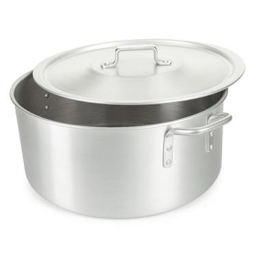 Imagem de Caçarola Panela Grande Restaurante Cozinha Industrial Profissional Linha Hotel Alumínio N40-23 litros