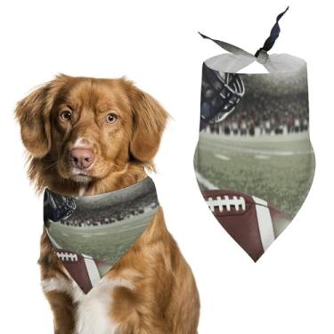 Imagem de Cachecol triângulo de poliéster impresso futebol americano - tamanho único (70 x 30 cm)