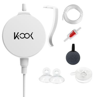 Imagem de Melearch Mini bomba de ar para aquário, borbulhador de ar silencioso com clipe de tubulação de ar de pedra de ar, aerador de oxigênio para aquário de 1 a 15 galões, 1,3 Watt, 450 ml/min, branco