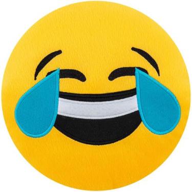 Imagem de Almofada Pelúcia Emoji Bordado Emoticon Whatsapp 28x28 CM - Vitor Bord