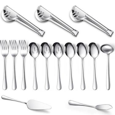 Imagem de Conjunto de utensílios de serviço Patelai em aço inoxidável 15 peças