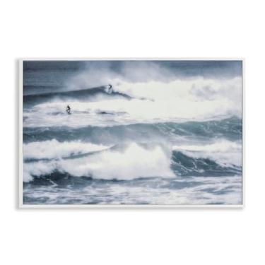 Imagem de Stupell Industries Tidal Waves Clash White Framed Giclee Art Design por Norm Stelfox, 20 x 30