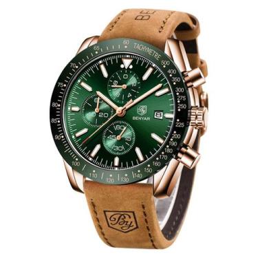Imagem de Relógio BENYAR Classic Fashion Quartz Chronograph 30m à prova d'água -