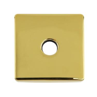 Imagem de Bitray Flange de braço de chuveiro de aço inoxidável de 9 cm placa de cobertura quadrada para braços de cabeça de chuveiro - ouro