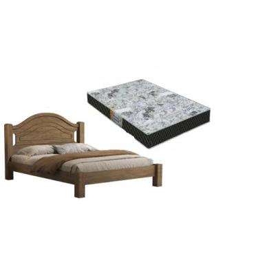 Imagem de Cama casal isis 100% mdf para colchão -super reforçada -basoto c/ colc