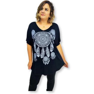 Imagem de Blusa Bata De Malha Viscolycra Plus Size Tamanho 52 54 - - Sarat Moda 