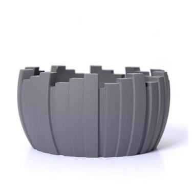 Imagem de Cinzeiro nórdico, cinzeiro de luxo leve, design simples, resistente ao fogo e resistente a quedas, adequado para uso em casa/escritório (cinza, 12 * 12 * 6 cm)