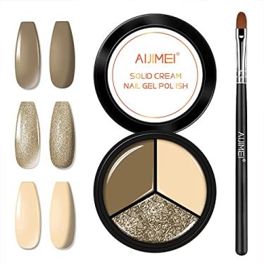 Imagem de AIJIMEI Esmalte em gel sólido 36 cores de esmalte de gel sólido conjunto de gel dourado brilhante creme gel pintura gel esmalte gel de imersão gel arte de unhas DIY manicure para casa (A13)