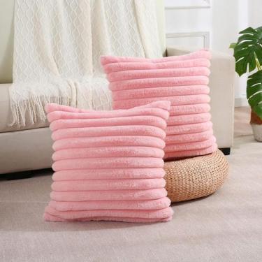 Imagem de Capa p/ almofada em pelucia wave soft - 50x50 cm - S DECOR, Baby Pink