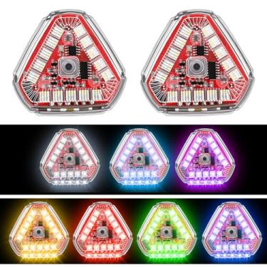 Imagem de Luz estroboscópica universal de emergência, luz de LED intermitente, luzes traseiras 7 cores, vários modos de piscar, luzes de sinalização de alto brilho para carro, motocicleta, artesanato, bicicleta