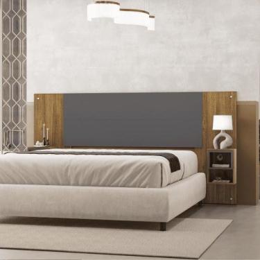 Imagem de Cabeceira Cama Box Regulável Casal/Solteiro com Nicho Acoplado Tóquio 