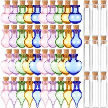 Imagem de Garrafas de vidro Patelai Mini 2mL com rolhas de cortiça 50 unidades