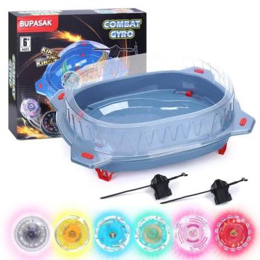 Imagem de Conjunto de batalha Toy BUPASAK Light Ignite Spinning Tops com estádio