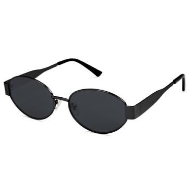 Imagem de Óculos de sol SOJOS Retro Oval SJ1217 UV400 para mulheres e homens
