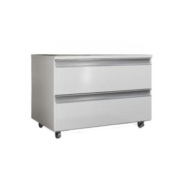 Imagem de Armário de banheiro com rodízios e 2 gavetas - Espaçoso para organizar os itens essenciais do banheiro, resistente, mas fácil de mover, perfeito para banheiros familiares. (Branco Inteiro)