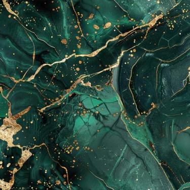 Imagem de Papel de parede de arte mármore dourado esmeralda 45 cm x 300 cm vinil impermeável removível papel de contato autoadesivo papel de parede estético para bancadas de banheiro, cozinha, paredes de fundo