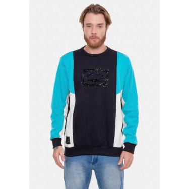 Imagem de Moletom Masculino Ecko Gola Careca Floco Preto, G