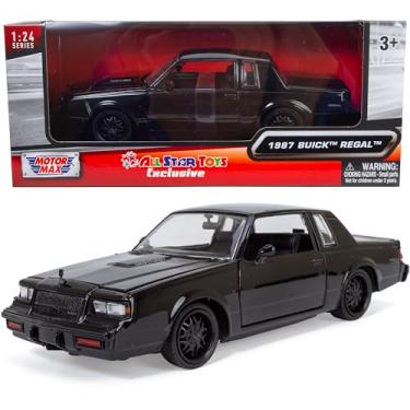 Imagem de All Star Toys 1987 Regal 3.8SFI Turbo T-Type Grand National Preto com Deep Dish Rodas Personalizadas 1/24 Diecast Modelo Lowrider Exclusivo Motormax 73319