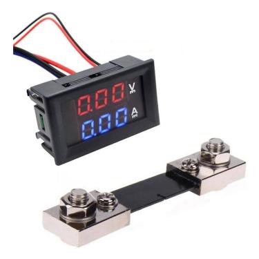 Imagem de 2X Voltímetro Amperímetro + Shunt Dc 0-100V 0-100A Mfl