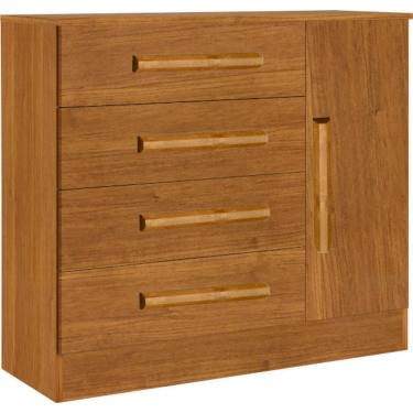 Imagem de Cômoda para quarto 4 gavetas com sapateira - Zeus-Nature - Bianchi Móveis