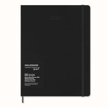 Imagem de Moleskine 12 Month 2025 PRO Smart Weekly Vertical Planner, Hard Cover, XL (7.5" x 9.5") Black - Compatible with Moleskine Pen+ (Sold Separately) & App