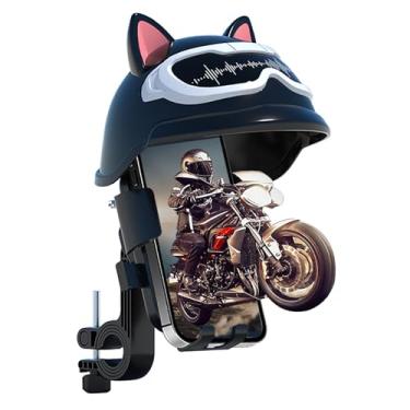 Imagem de Suporte de telefone para bicicleta elétrica, motocicleta, suporte de telefone celular com capacete, acessórios para ebike, rotação de 360°, sistema de navegação celular mãos livres, tamanhos