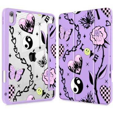 Imagem de Lepeoac Capa para iPad Air de 13 polegadas (M3) 2025, (M2) 2024 - [Suporte de lápis embutido] Capa à prova de choque com capa traseira transparente transparente, capa hibernar/despertar automática