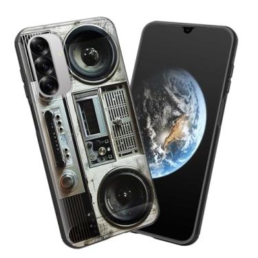 Imagem de smauncucn Capa para Galaxy A17 5G, capa protetora antiderrapante de TPU macio de poliuretano termoplástico fino para Samsung Galaxy A17 5G 6,7 polegadas 2025, retrô Boombox
