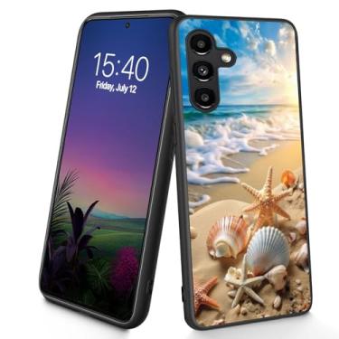 Imagem de Bxgolkgd Projetada para Galaxy S25 FE, capa protetora antiderrapante de silicone TPU macio e fino à prova de choque para Samsung Galaxy S25 FE 2025 6,7 polegadas - concha de praia estrela do mar