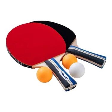 Imagem de 5X Kit Tênis De Mesa Ping Pong Vollo Com 2 Raquetes + 3 Bola