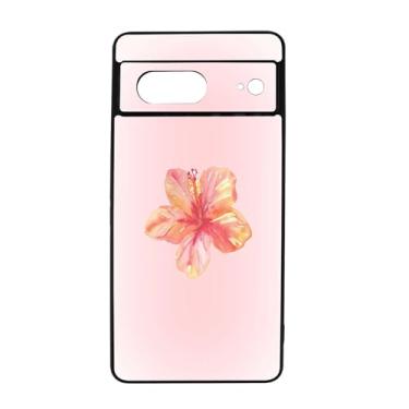 Imagem de qizjio Linda capa de telefone Aura Hibiscus à prova de choque com flores estéticas para Google Pixel 7