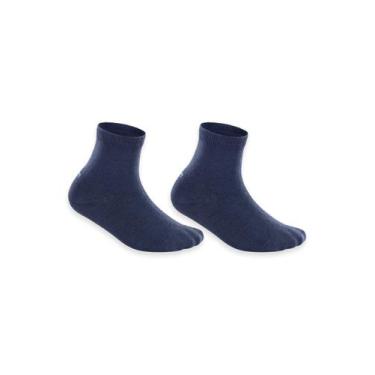 Imagem de Kit 2 Pares de Meias Bebê Cano Médio Lupo 2005-088, Azul marinho, 16/2