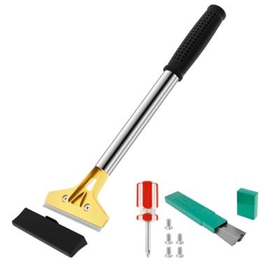Imagem de Raspador de papel de parede com 10 lâminas, raspador de parede de vidro de limpeza, ferramentas de decapagem de pintura, raspador de tinta para remover decalques, tinta, adesivos, etiquetas