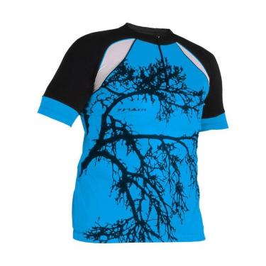 Imagem de Camiseta Ciclista Com Ziper Modelo Speed Unisex Azul P