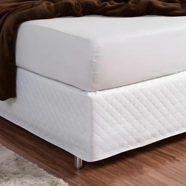Imagem de Saia Para Cama Box Tamanho Casal Padrão Matelado Ultrassônico Varias C