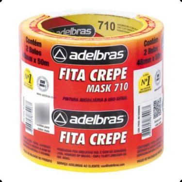 Imagem de Fita Mask Crepe 48mm x 50m - Adelbras 2un