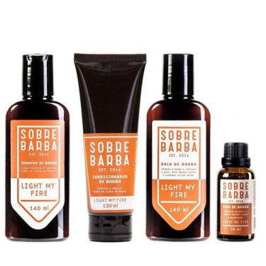 Imagem de Quarteto Sobrebarba - Shampoo, Condicionador, Balm e Óleo de Barba - L